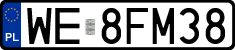 License plates of Poland, Regular car plates