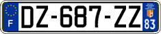 French license plate, SIV (ordinary)