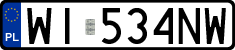 License plates of Poland, Regular car plates