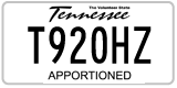 Tennessee, Apportioned