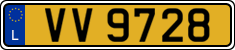 License plate of Luxembourg, 2003 year system