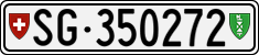 License plate of Switzerland, Cars