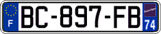 French license plate, SIV (ordinary)