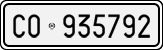 License plate of Italy, Cars (1927 year series)