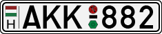 license plates of Hungary, Cars (1990)