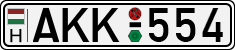 license plates of Hungary, Cars (1990)