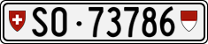 License plate of Switzerland, Cars