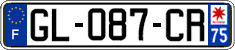 French license plate, SIV (ordinary)