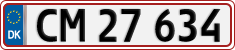 License plate of Denmark, Regular plates