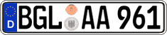 German license plate, Regular plates