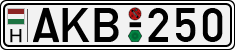 license plates of Hungary, Cars (1990)