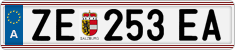 License plate of Austria, Regular plates