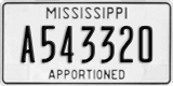 Mississippi, Apportioned