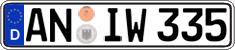 German license plate, Regular plates