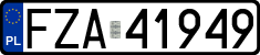 License plates of Poland, Regular car plates