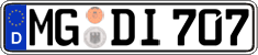 German license plate, Regular plates