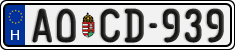 license plates of Hungary, Regular plates (2022)