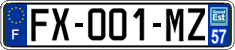 French license plate, SIV (ordinary)