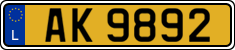 License plate of Luxembourg, 2003 year system