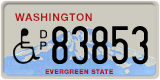 Washington, Vehicles for disabled persons (D/P 12345)