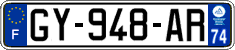 French license plate, SIV (ordinary)