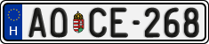 license plates of Hungary, Regular plates (2022)