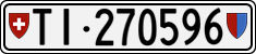 License plate of Switzerland, Cars