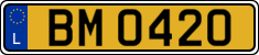 License plate of Luxembourg, 2003 year system