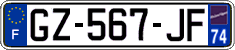 French license plate, SIV (ordinary)