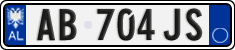 License plate of Albania, Cars (2011)
