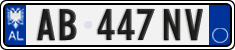 License plate of Albania, Cars (2011)