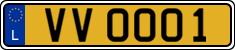 License plate of Luxembourg, 2003 year system