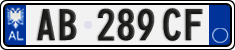 License plate of Albania, Cars (2011)