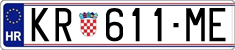License plate of Croatia, Regular plates