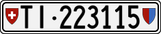 License plate of Switzerland, Cars