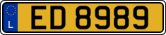 License plate of Luxembourg, 2003 year system