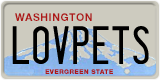 Washington, Vanity Plates
