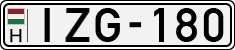license plates of Hungary, Cars (1990)