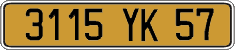 French license plate, FNI