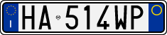License plate of Italy, Cars (1994 year series)