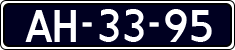 License plate of the Netherlands, Imported oldtimers (cars)