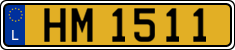 License plate of Luxembourg, 2003 year system