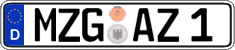 German license plate, Regular plates