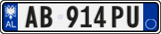 License plate of Albania, Cars (2011)