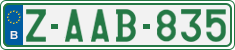 License plate of Belgium, Regular plates (2010)