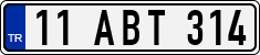 License plate of Turkey, Regular plates