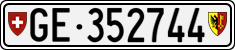 License plate of Switzerland, Cars