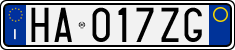 License plate of Italy, Cars (1994 year series)