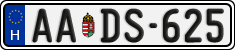 license plates of Hungary, Regular plates (2022)