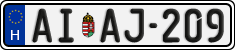 license plates of Hungary, Regular plates (2022)